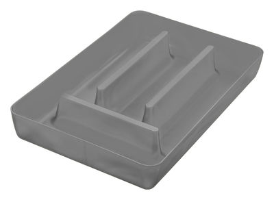 Koziol Rio Cutlery holder - Cutlery tray. Transparent charcoal grey
