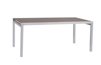 Sifas Ec-Inoks Extending table - L 180 to 280 cm. Glossy metal,Hemp