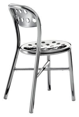 Magis Pipe Stackable chair - Polished aluminium. Polished aluminium