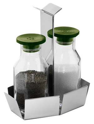 Serafino Zani Nozze Salt and pepper set - Salt & pepper set. Glossy metal