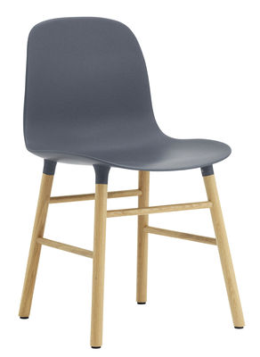 Normann Copenhagen Form Chair - Oak leg. Blue,Oak