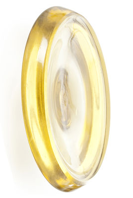 Tom Dixon Glass Knob Large Hook - / glass - Ø 24 cm. Yellow