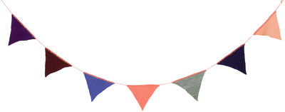 Ferm Living Happy Flags Garland. Multicoulered,Peach