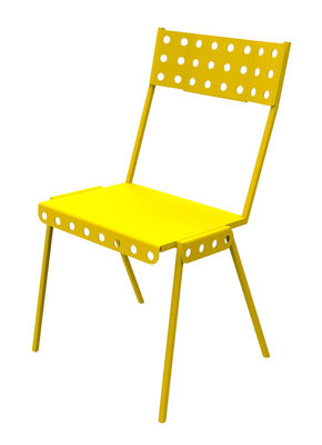 Meccano Home Bistrot Outdoor Stackable chair - Metal. Yellow