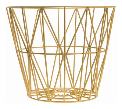 Ferm Living Wire Small Basket - Ø 40 x H 35 cm. Yellow