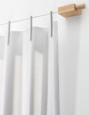 Kvadrat Ready Made Kit - Non-woven curtain + fastening / L 210 x H 300 cm. White