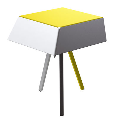 Matière Grise Kuban Small table. White,Yellow,Charcoal grey