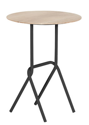Hartô Désiré Supplement table - Pedestal table. Natural oak,Slate grey
