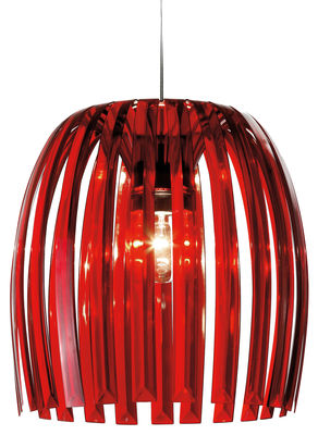 Koziol Josephine XL Pendant - / Ø 50 x H 47,5 cm. Transparent red