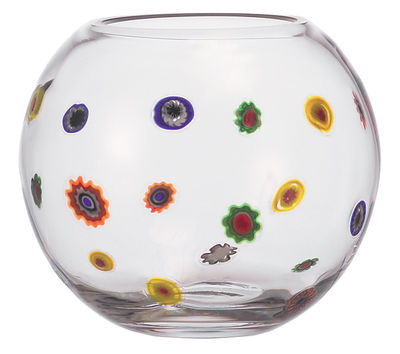 Leonardo Millefiori Vase. Multicoulered,Transparent