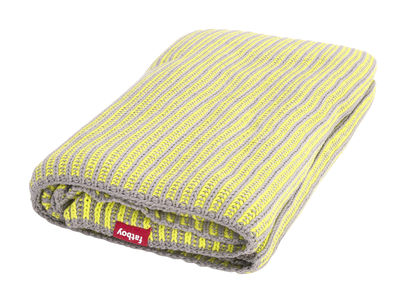 Fatboy Klaid Blanket - 130 x 200 cm. Light grey,Fluorescent yellow