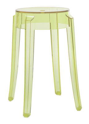 Kartell Charles Ghost Stackable stool - H 46 cm. Green