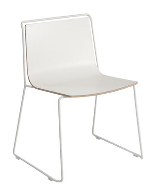 Ondarreta Alo Chair - Stratified wooden shell. White