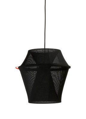 Petite Friture Moire Pendant - / Floor or table lamp - Small Ø 35 cm. Black