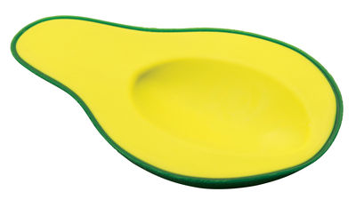 Pa Design Avocado Spoonrest. Yellow,Dark green