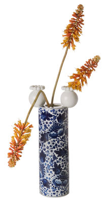 Moooi Delft Blue 1 Vase. White,Blue
