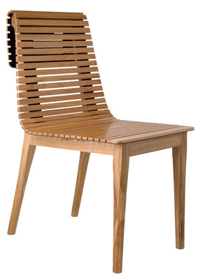 Petite Friture Market Chair - Recycled leather. Black,Natural oak