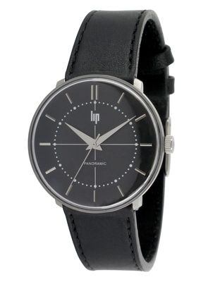 Lip Panoramic Precision Black Watch - Ultra-flat watch. Black