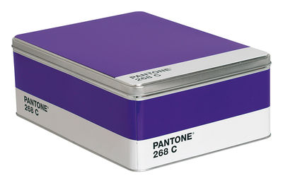 Seletti Pantone Box - Metal box - H 11 cm. Royal purple 268C