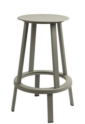 Wrong for Hay Revolver WH Swivel bar stool - H 65 cm - Metal by Hay Grey