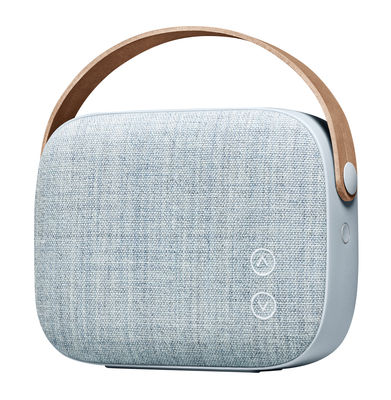 Vifa Helsinki Bluetooth speaker - Bluetooth / Fabric & leather. Blurred blue