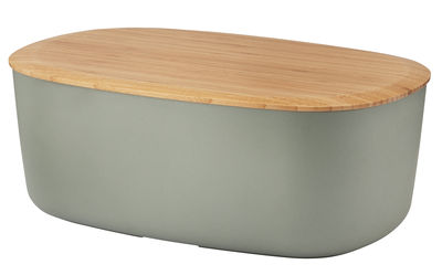 Stelton Bread box - / Chopping board lid. Grey,Natural wood