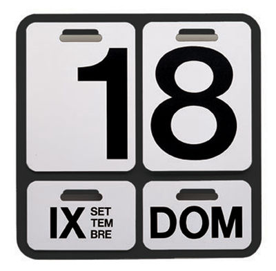 Danese Formosa Calendar - Wall mounted and can be used for any year.. Black