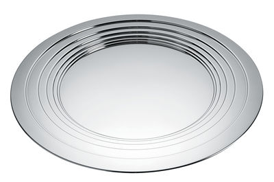 Alessi Le Cerchie Tray - Ø 48 cm. Mirror polished steel