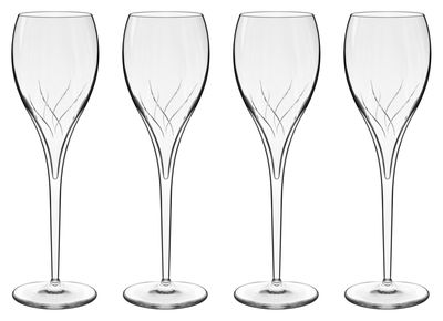 Italesse Privè Oxy Champagne glass - 4 sparking wine and Champagne glasses 15 cl. Transparent