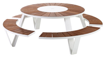 Extremis Pantagruel Set table & benches. White,Wood