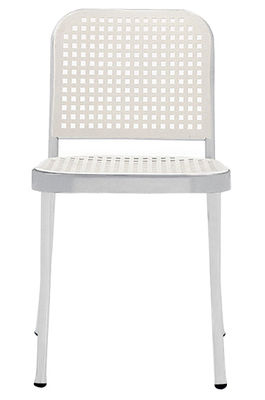 De Padova Silver Chair. White,Satin aluminium