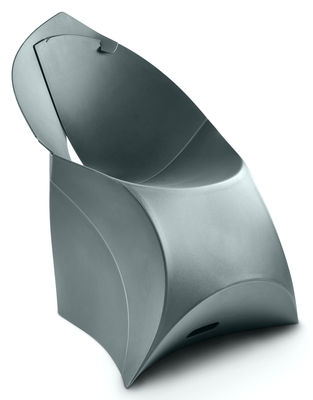 Flux Chair Folding armchair - Polypropylene. Charcoal grey