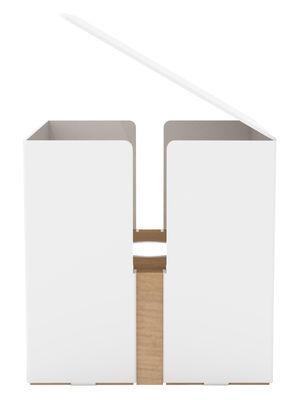 Universo Positivo Light Box Table lamp - LED - H 15 cm. White,Natural oak