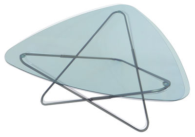 AA-New Design AA Butterfly Coffee table - Chromed structure - L 95 cm. Chromed,Transparent
