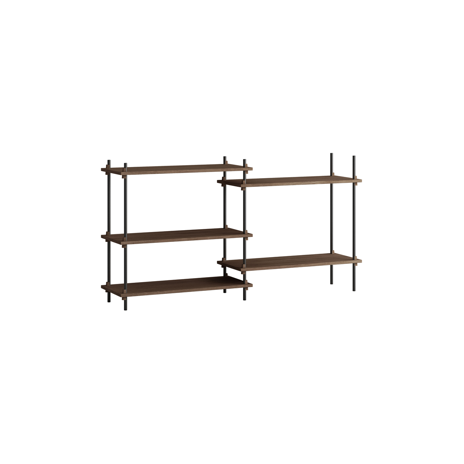 Moebe - Shelf Shelving System - Brown - Oak Veneer Mdf