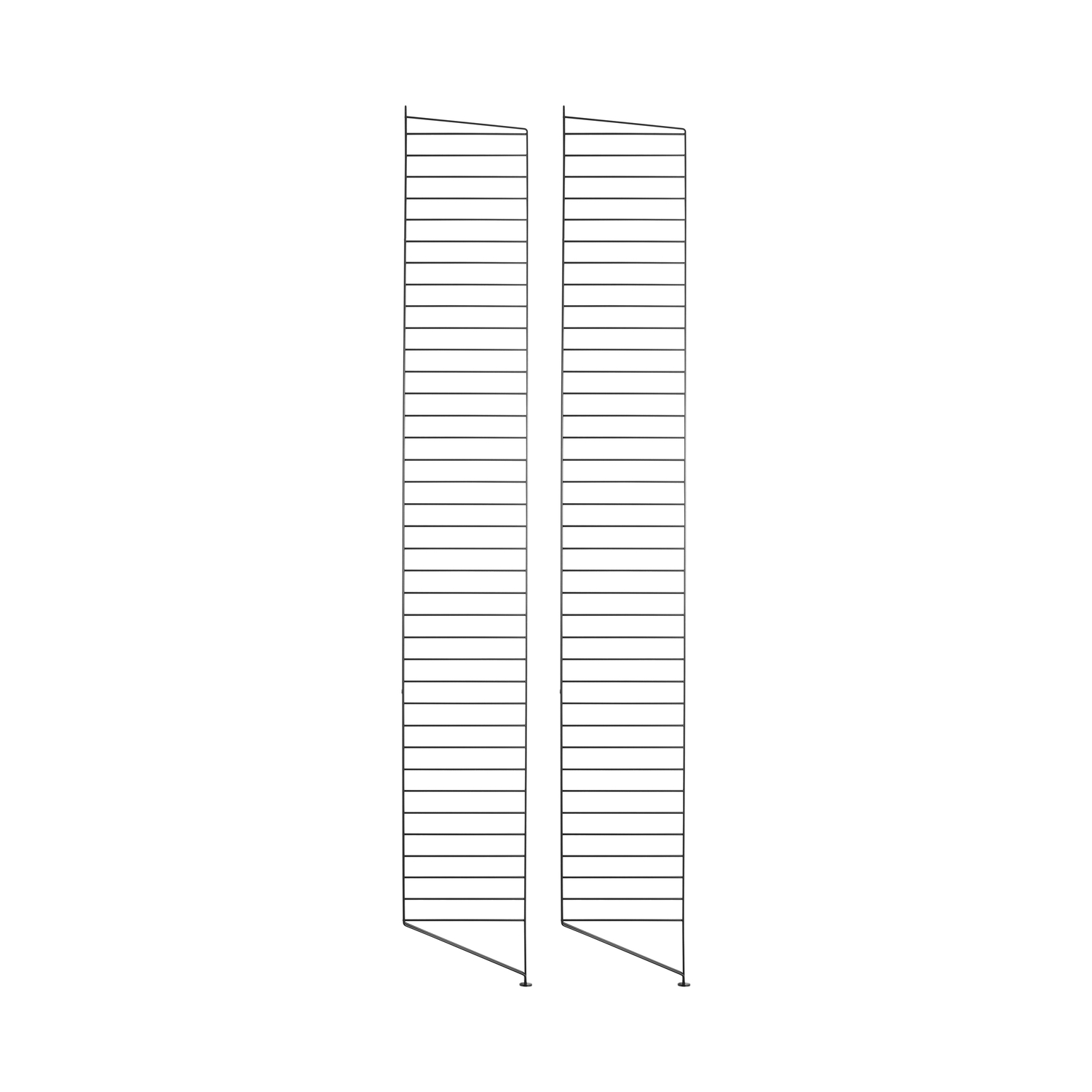 String Furniture Black - Set Of 2 - H 200 X D 30 Cm String System - Lacquered Steel - Designer Nils Strinning