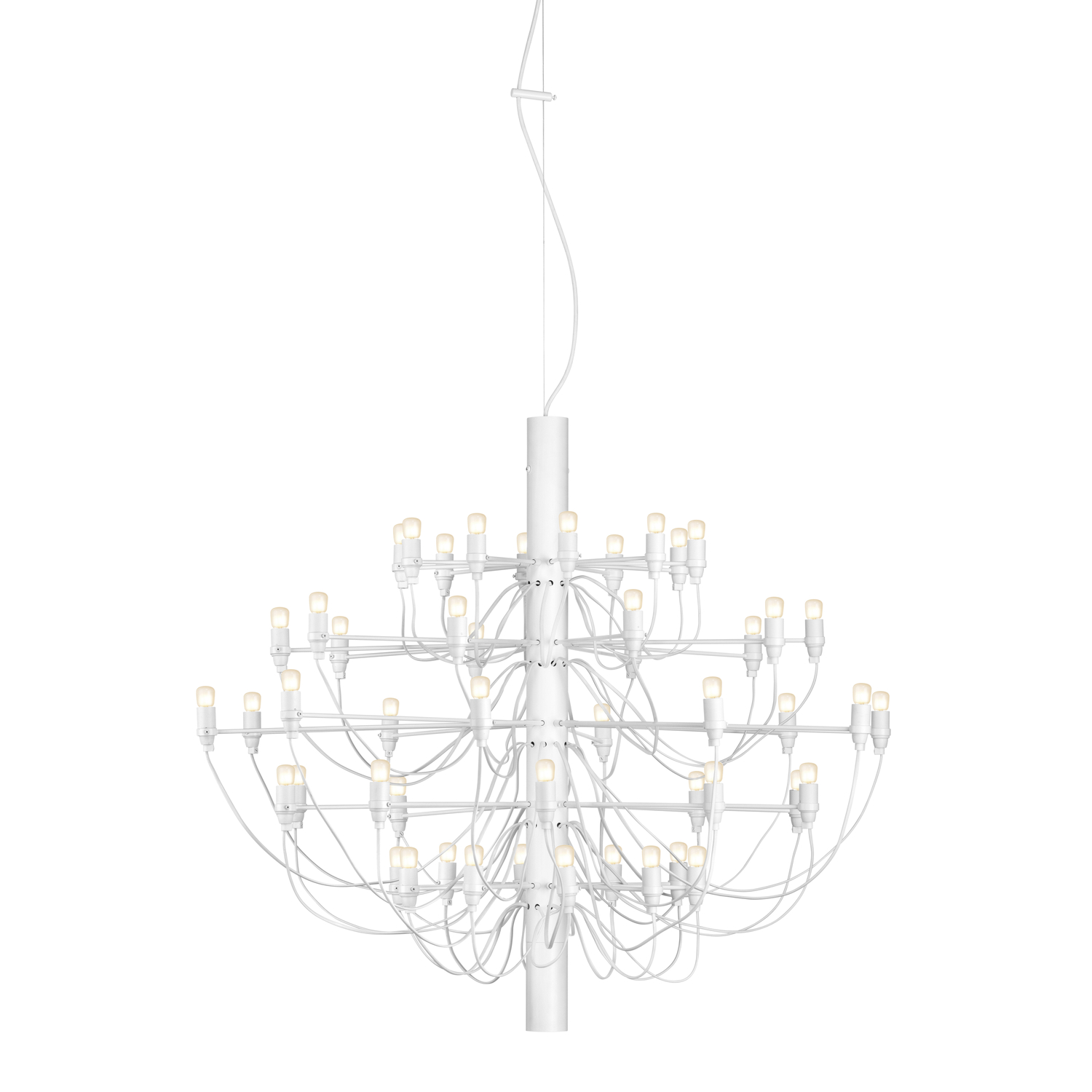 Flos Weiss - Pendelleuchte 2097 - Weiß - Metall, Eisen - Designer Gino Sarfatti