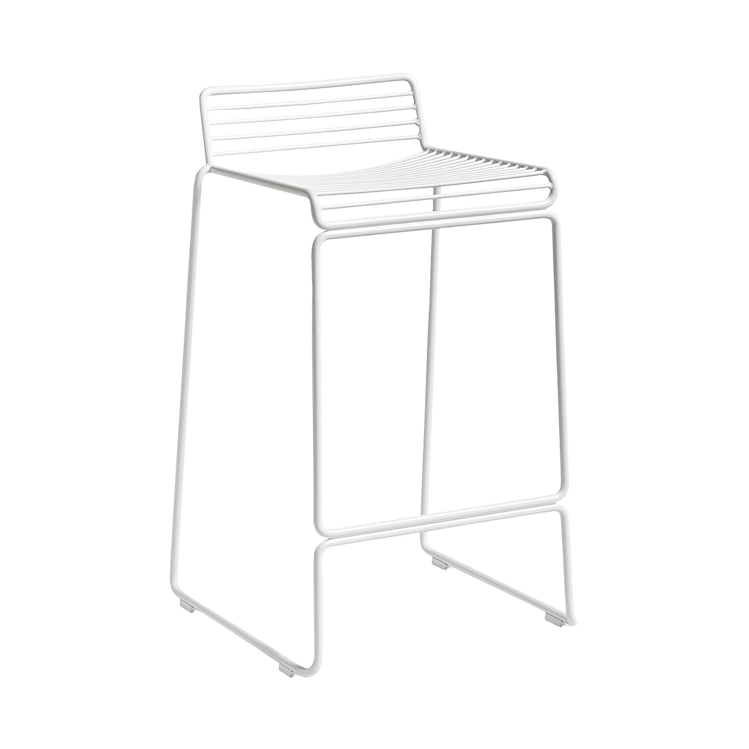 Hay White - Bar Stool Hee - Lacquered Steel - Designer Hee Welling