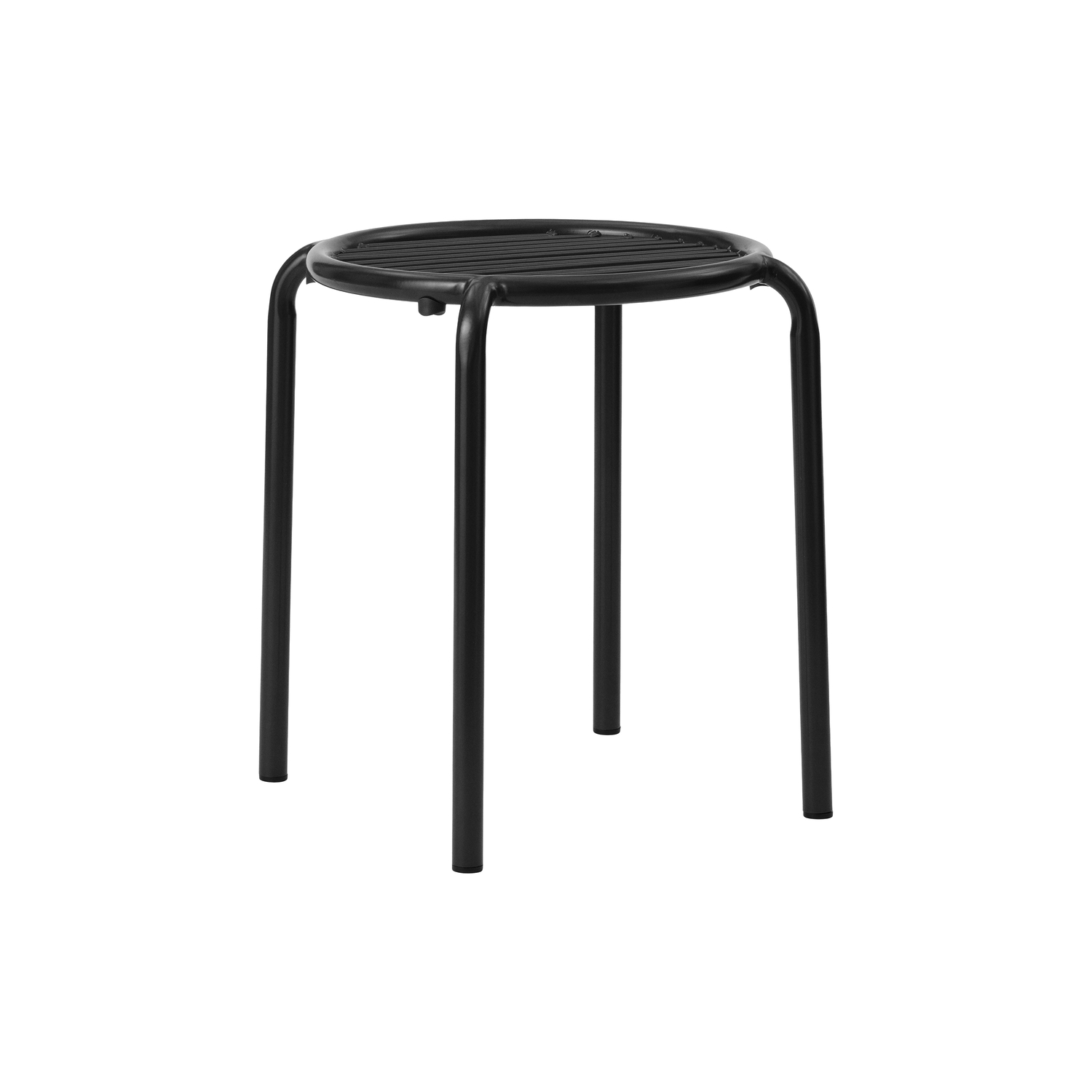 Normann Copenhagen Black - Stackable Stool Vig - Powder Coated Steel - Designer Simon Legald