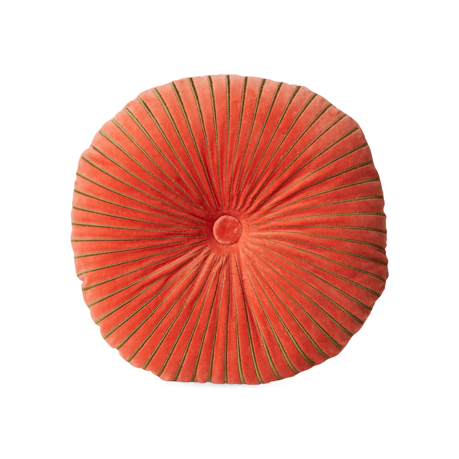 Hk Living Orange - Coussin Round Ripple - Coton