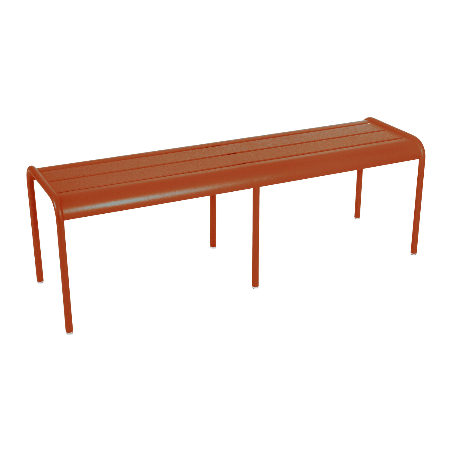 Fermob Orange - Bench Luxembourg - Aluminium - Designer Frédéric Sofia