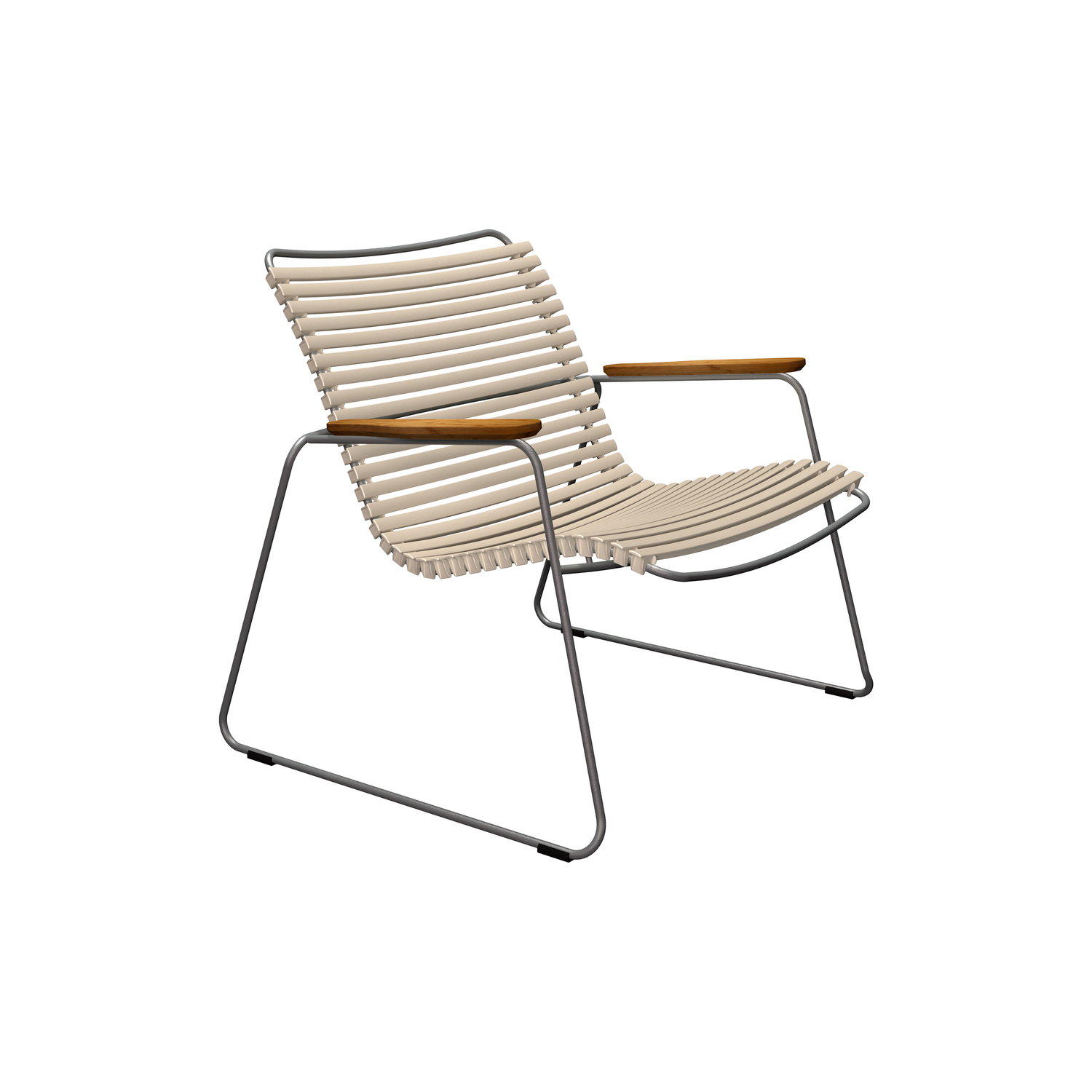 Houe Beige - Low Armchair Click - Powder Coated Steel - Designer Henrik Pedersen