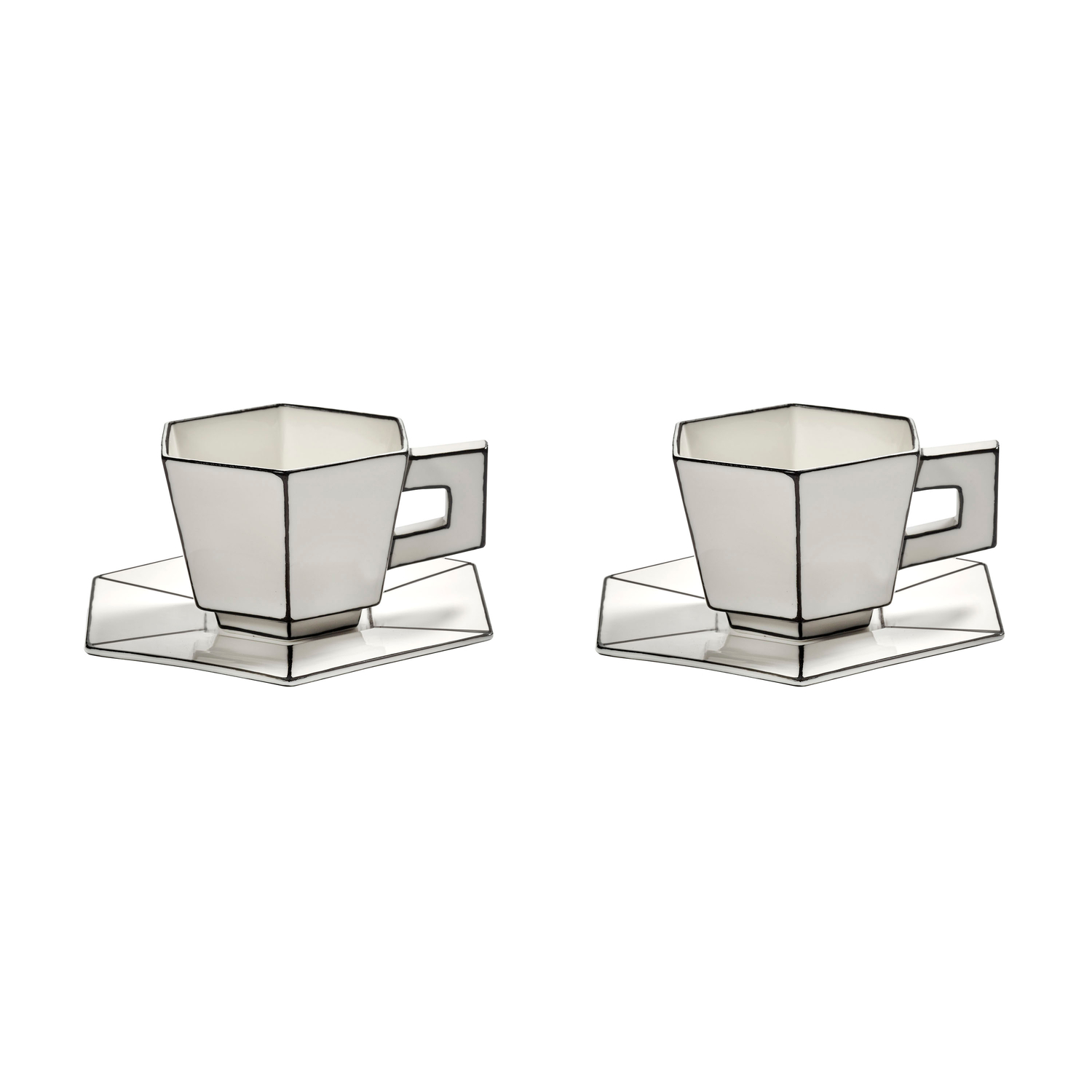 Serax White - With Saucer - Set Of 2 Carte Blanche - China - Designer Annebet Philps