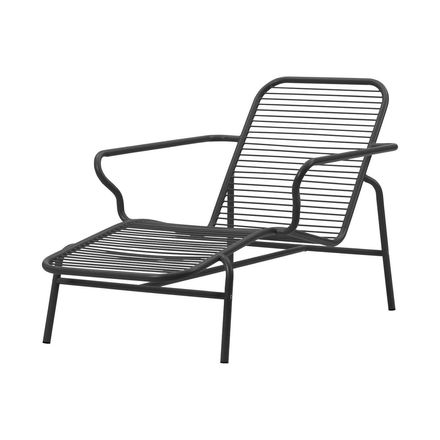 Normann Copenhagen Black - Deckchair Vig - Powder Coated Steel - Designer Simon Legald