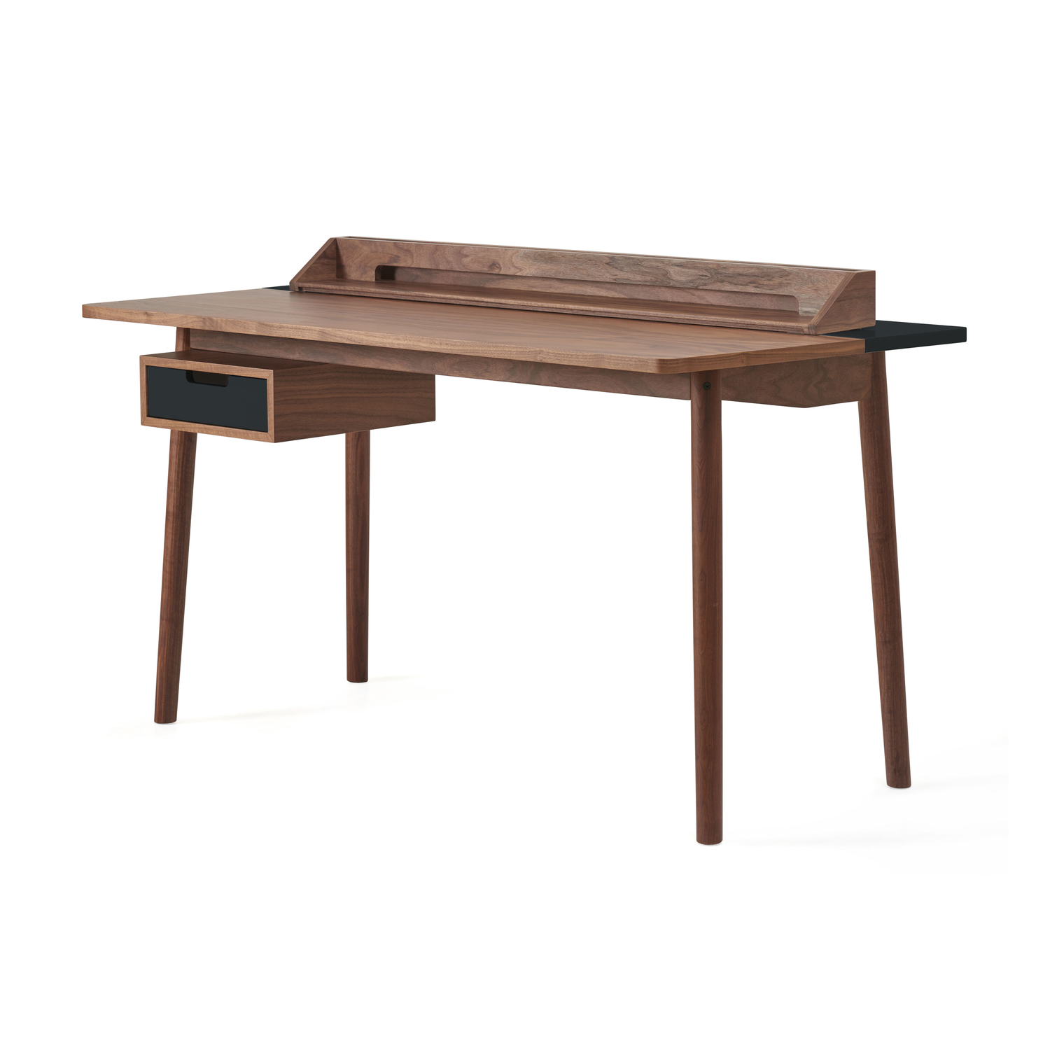 Hartô Brown - Desk Honoré - Walnut Plated Mdf - Designer Pierre-François Dubois