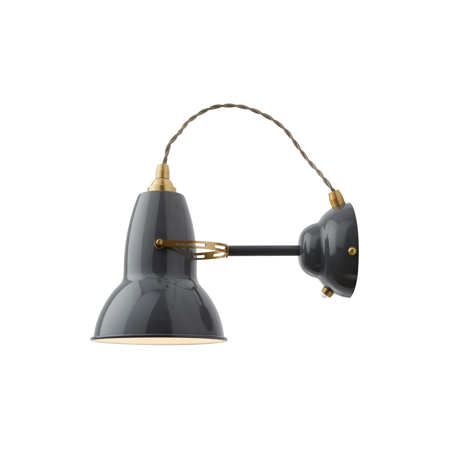 Anglepoise Light/Grey - Wall 1227 - Brass - Designer George Carwardine