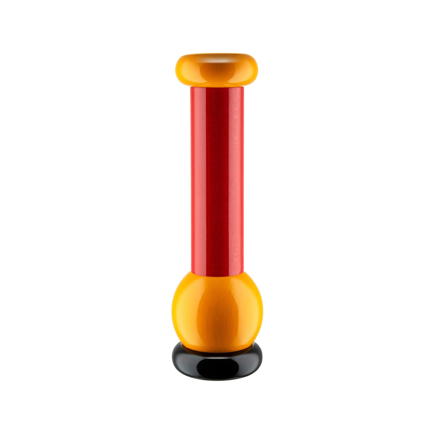 Alessi Rosso - Macina Pepe & Sale 100 Values Collection - Massello Di Faggio, Certificato Fsc - Designer Ettore Sottsass