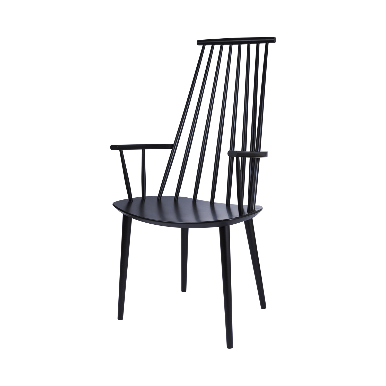 Hay Black - Armchair Fdb Collection - Tinted Solid Beech - Designer Poul M. Volther