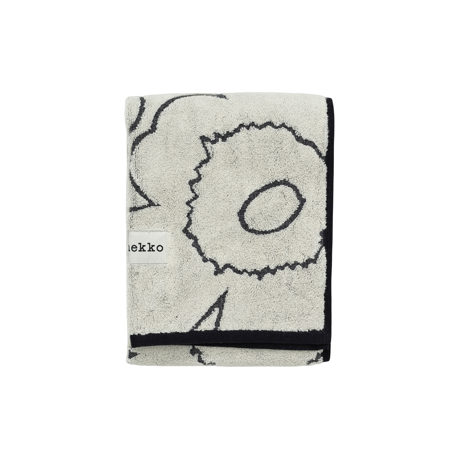 Marimekko - Serviette de toilette Unikko - Beige - Coton éponge biologique - Designer Maija Isola