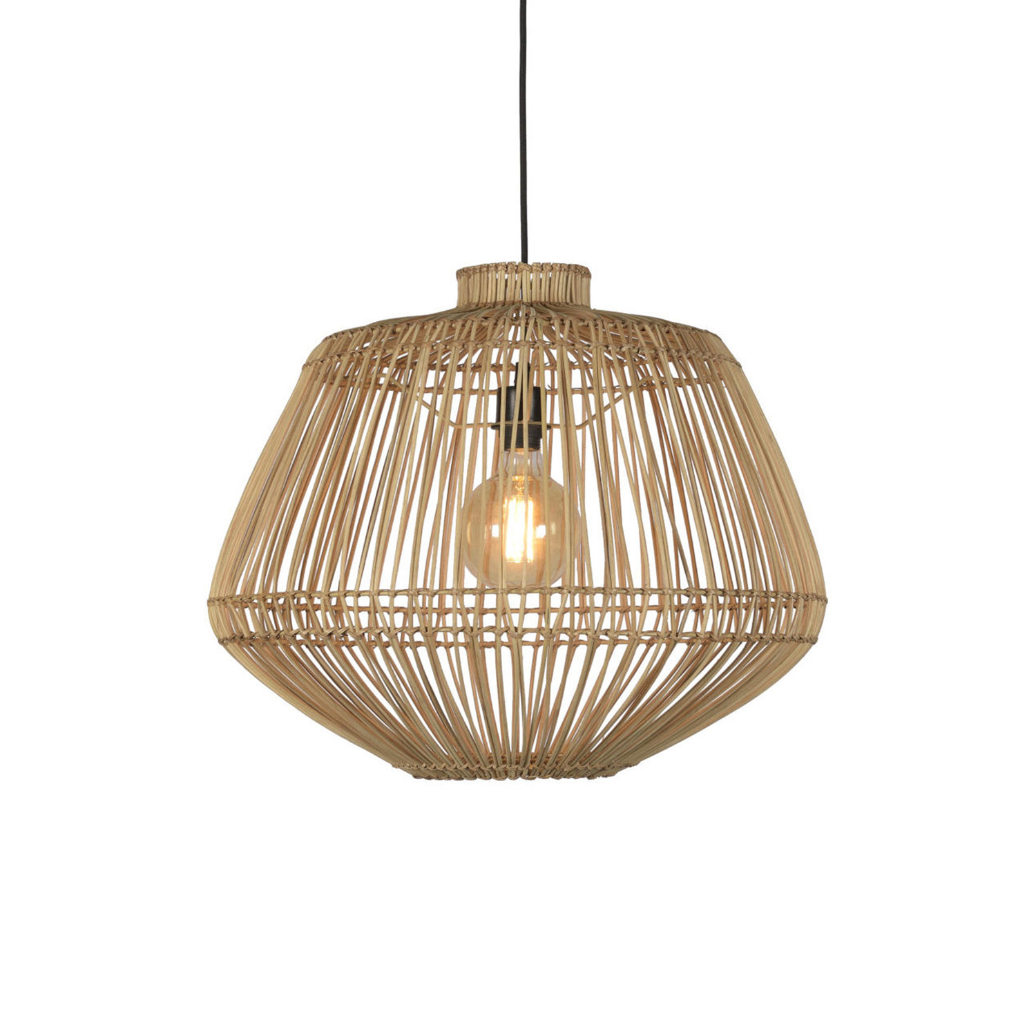 Good&Mojo Good & Mojo - Pendelleuchte Madagascar - Holz Natur - Rattan
